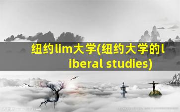 纽约lim大学(纽约大学的liberal studies)